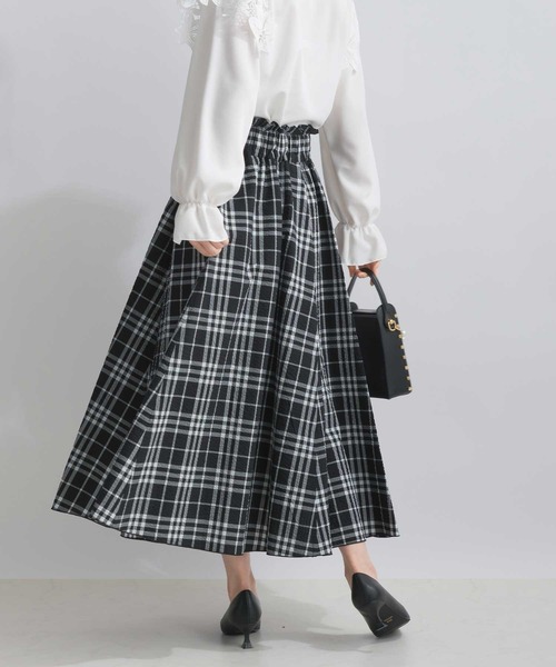 PICCIN（ピッチン）の「サッカーチェックフレアスカート（スカート・レディース・オフホワイト/ブラック・M）」の14枚目の写真