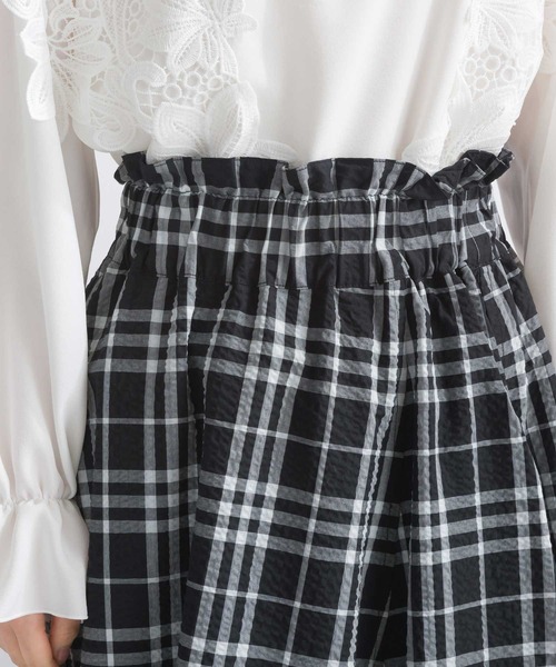 PICCIN（ピッチン）の「サッカーチェックフレアスカート（スカート・レディース・オフホワイト/ブラック・M）」の20枚目の写真