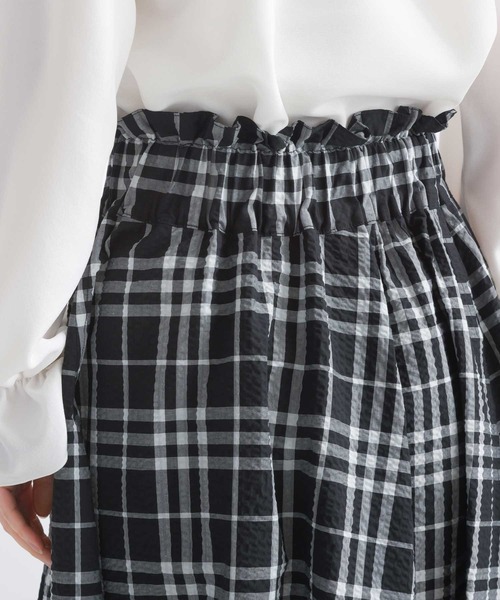 PICCIN（ピッチン）の「サッカーチェックフレアスカート（スカート・レディース・オフホワイト/ブラック・M）」の21枚目の写真