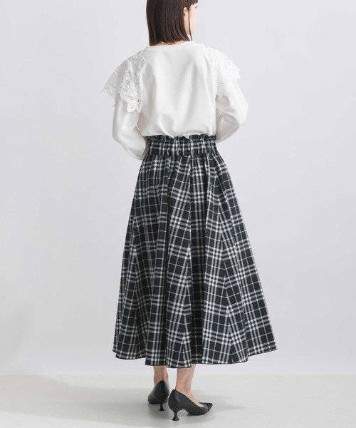 PICCIN（ピッチン）の「サッカーチェックフレアスカート（スカート・レディース・オフホワイト/ブラック・M）」の18枚目の写真