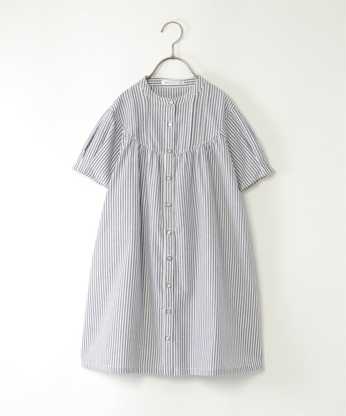 ikka(イッカ)の「前開きシャツワンピース(120~160cm)(ワンピース・キッズ・グリーン系その他/ネイビー・120/130/140/150/160)」の3枚目の写真