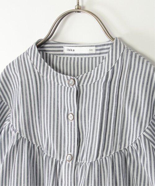 ikka(イッカ)の「前開きシャツワンピース(120~160cm)(ワンピース・キッズ・グリーン系その他/ネイビー・120/130/140/150/160)」の7枚目の写真