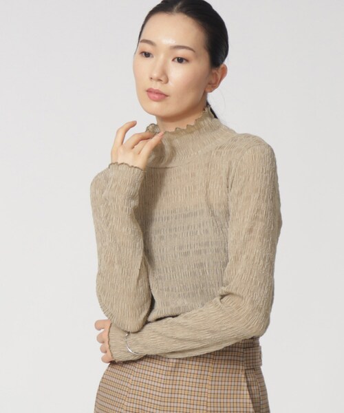 GALLEST(ギャレスト)の「◆ハイネックカットソー(Tシャツ/カットソー・レディース・ブラウン系・38)」の1枚目の写真