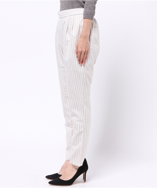 earth music&ecology（アースミュージックアンドエコロジー）の「ストライプテーパードパンツ（その他パンツ・レディース・アイボリー・MEDIUM）」の3枚目の写真