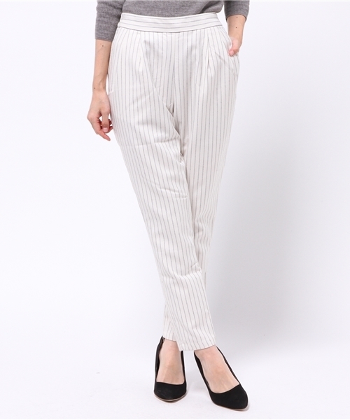 earth music&ecology（アースミュージックアンドエコロジー）の「ストライプテーパードパンツ（その他パンツ・レディース・アイボリー・MEDIUM）」の10枚目の写真