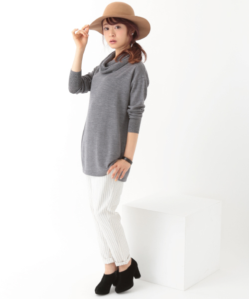 earth music&ecology（アースミュージックアンドエコロジー）の「ストライプテーパードパンツ（その他パンツ・レディース・アイボリー・MEDIUM）」の11枚目の写真