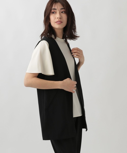 Elura（エルーラ）の「夏ラクミドルジレ/107177（ベスト・レディース・ベージュ/ブラック・FREE）」の2枚目の写真