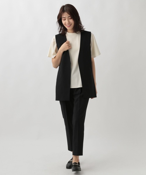 Elura（エルーラ）の「夏ラクミドルジレ/107177（ベスト・レディース・ベージュ/ブラック・FREE）」の7枚目の写真