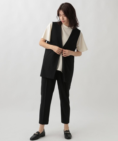 Elura（エルーラ）の「夏ラクミドルジレ/107177（ベスト・レディース・ベージュ/ブラック・FREE）」の8枚目の写真