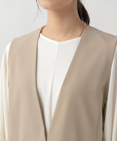 Elura（エルーラ）の「夏ラクミドルジレ/107177（ベスト・レディース・ベージュ/ブラック・FREE）」の20枚目の写真