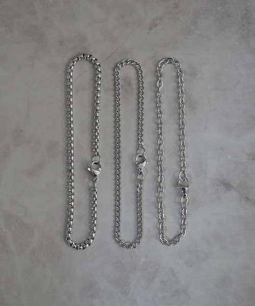 SBG（エスビー）の「SBG 3点セット チェーンブレスレット（ブレスレット・メンズ・シルバー/シルバー系その他/シルバー系その他2/シルバー系その他3・FREE）」の8枚目の写真