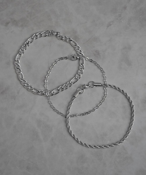 SBG（エスビー）の「SBG 3点セット チェーンブレスレット（ブレスレット・メンズ・シルバー/シルバー系その他/シルバー系その他2/シルバー系その他3・FREE）」の11枚目の写真