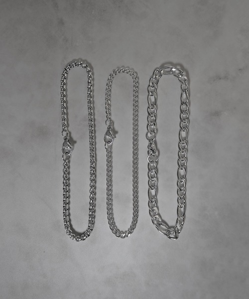 SBG（エスビー）の「SBG 3点セット チェーンブレスレット（ブレスレット・メンズ・シルバー/シルバー系その他/シルバー系その他2/シルバー系その他3・FREE）」の16枚目の写真