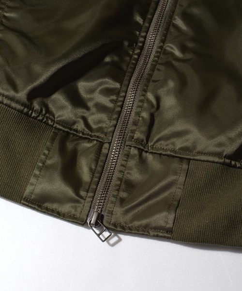 SHIPS JET BLUE（シップスジェットブルー）の「SHIPS JET BLUE (シップス ジェットブルー): ライトウェイト MA-1 フライトジャケット■（ミリタリージャケット・メンズ・ネイビー/オリーブ/ブラック・LARGE/MEDIUM/SMALL）」の9枚目の写真