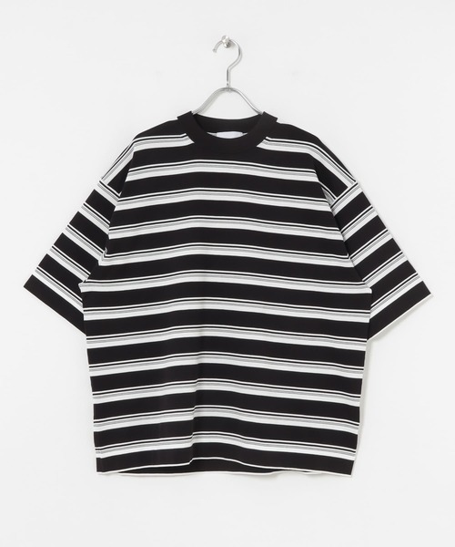 new basic　マルチボーダーニットTシャツ new basic マルチボーダーニットTシャツ[URA5-22T032]｜URBAN