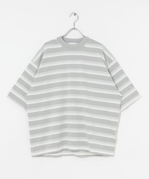 URBAN RESEARCH(アーバンリサーチ)の「16GマルチボーダーニットTシャツ(Tシャツ/カットソー・メンズ・ブラック/ライトグレー・MEDIUM/LARGE)」の8枚目の写真