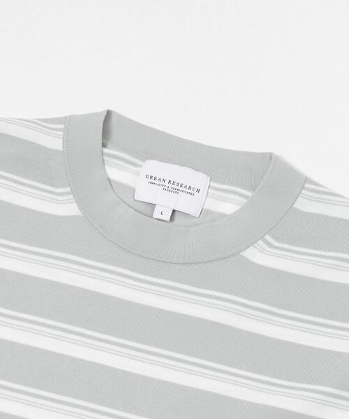 URBAN RESEARCH(アーバンリサーチ)の「16GマルチボーダーニットTシャツ(Tシャツ/カットソー・メンズ・ブラック/ライトグレー・MEDIUM/LARGE)」の7枚目の写真