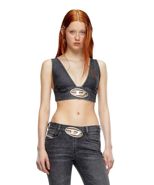 DIESEL(ディーゼル)の「ウィメンズ タンクトップ デニム(タンクトップ・レディース・ブラック・SMALL/MEDIUM/X-SMALL)」の4枚目の写真