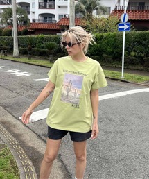 CARIBBEAN SEA/ロキシーフォトプリント半袖Tシャツ