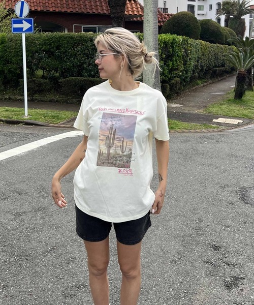 ROXY（ロキシー）の「CARIBBEAN SEA/ロキシーフォトプリント半袖Tシャツ（Tシャツ/カットソー・レディース・ブラック/ホワイト/グリーン・LARGE/MEDIUM/SMALL）」の8枚目の写真