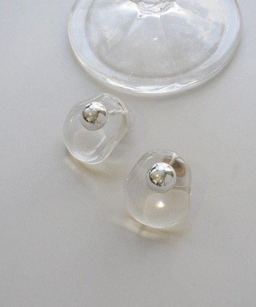 セール】ドロップ アクリル クリア ピアス #（ピアス（両耳用