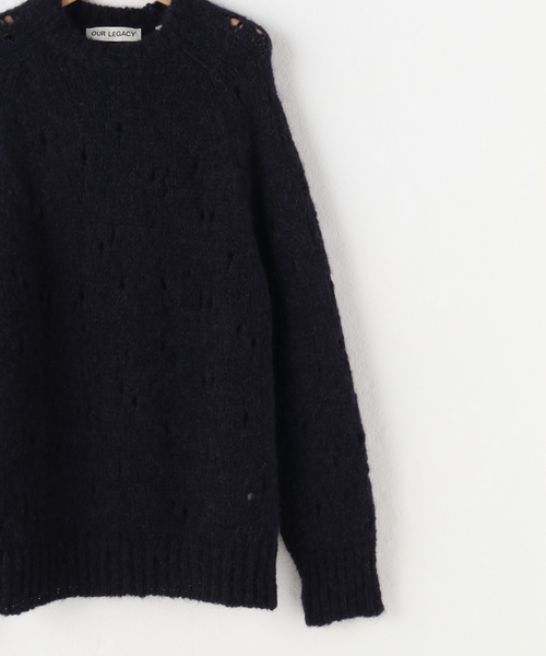 Our Legacy（アワーレガシー）の「【OUR LEGACY / アワーレガシー】NEEDLE DROP RAGLAN（ニット/セーター・メンズ・ネイビー・46）」の5枚目の写真