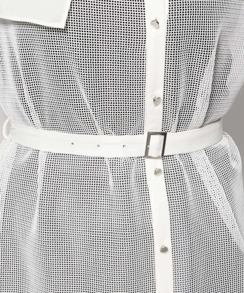 HARE（ハレ）の「メッシュデザインワンピース(HARE)（ワンピース・レディース・ホワイト/ブラック・FREE）」の22枚目の写真