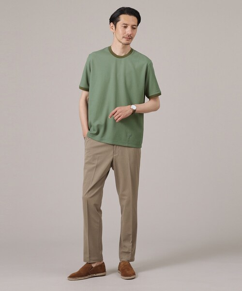 TAKEO KIKUCHI(タケオキクチ)の「【抗菌防臭/日本製】ハイブリッド サーフニット Tシャツ(Tシャツ/カットソー・メンズ・ライトグレー/カーキ/ネイビー/ブラック・02/03/04/01)」の9枚目の写真