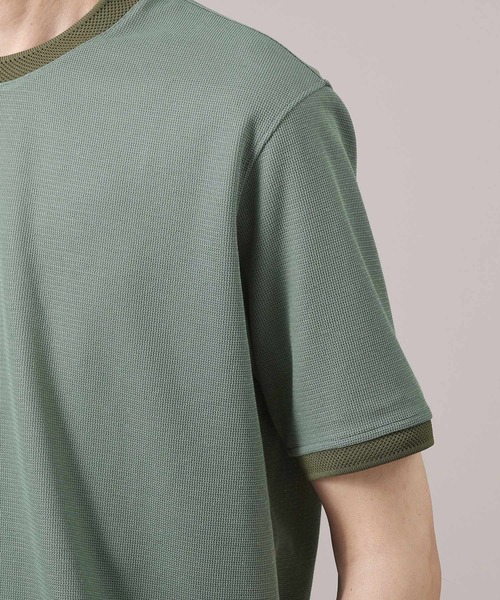 TAKEO KIKUCHI(タケオキクチ)の「【抗菌防臭/日本製】ハイブリッド サーフニット Tシャツ(Tシャツ/カットソー・メンズ・ライトグレー/カーキ/ネイビー/ブラック・02/03/04/01)」の10枚目の写真