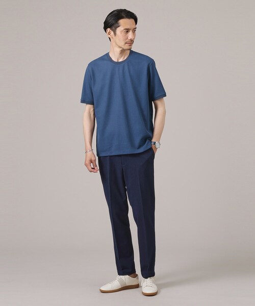 TAKEO KIKUCHI(タケオキクチ)の「【抗菌防臭/日本製】ハイブリッド サーフニット Tシャツ(Tシャツ/カットソー・メンズ・ライトグレー/カーキ/ネイビー/ブラック・02/03/04/01)」の14枚目の写真