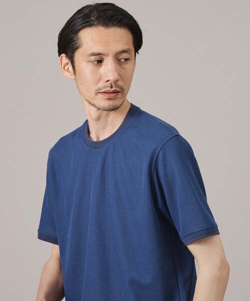 TAKEO KIKUCHI(タケオキクチ)の「【抗菌防臭/日本製】ハイブリッド サーフニット Tシャツ(Tシャツ/カットソー・メンズ・ライトグレー/カーキ/ネイビー/ブラック・02/03/04/01)」の15枚目の写真