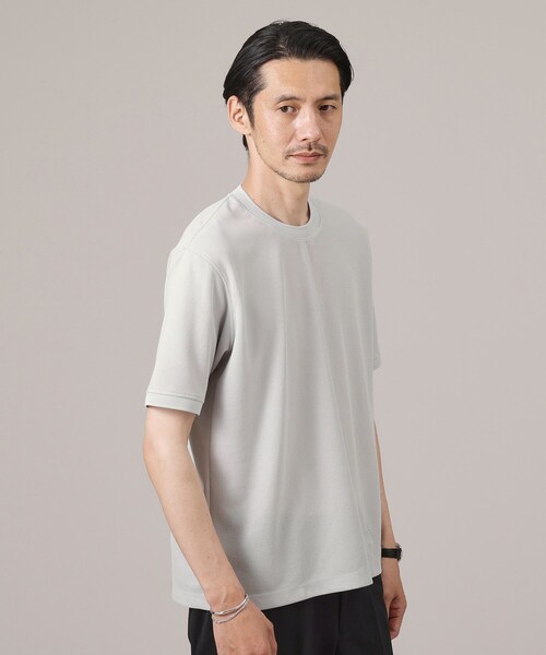 TAKEO KIKUCHI(タケオキクチ)の「【抗菌防臭/日本製】ハイブリッド サーフニット Tシャツ(Tシャツ/カットソー・メンズ・ライトグレー/カーキ/ネイビー/ブラック・02/03/04/01)」の20枚目の写真