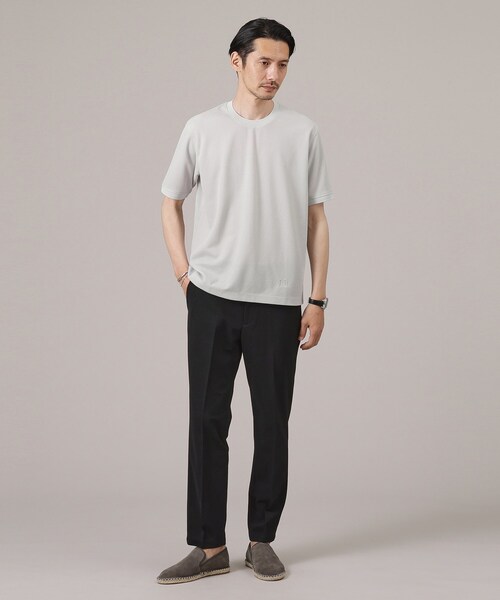 TAKEO KIKUCHI(タケオキクチ)の「【抗菌防臭/日本製】ハイブリッド サーフニット Tシャツ(Tシャツ/カットソー・メンズ・ライトグレー/カーキ/ネイビー/ブラック・02/03/04/01)」の21枚目の写真