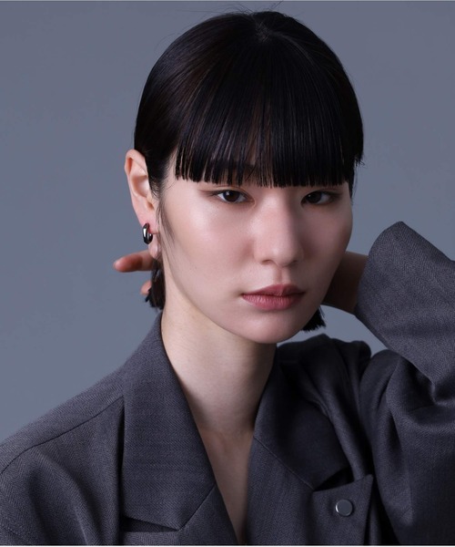 【直営店舗限定】クロッシングピアス/シティポップ/ブラック/シルバー925 直営店舗限定】LH for Gift クロッシングピアス/シティポップ/ブラック