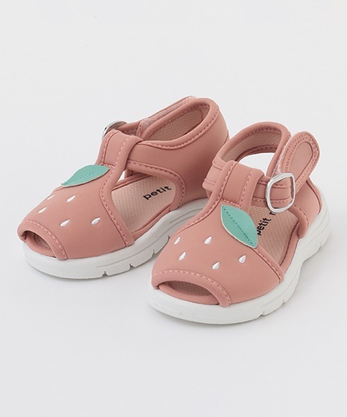 petit main(プティマイン)の「フルーツサンダル(サンダル・キッズ・ライトピンク/イエロー・14cm/15cm/16cm/17cm/18cm)」の2枚目の写真