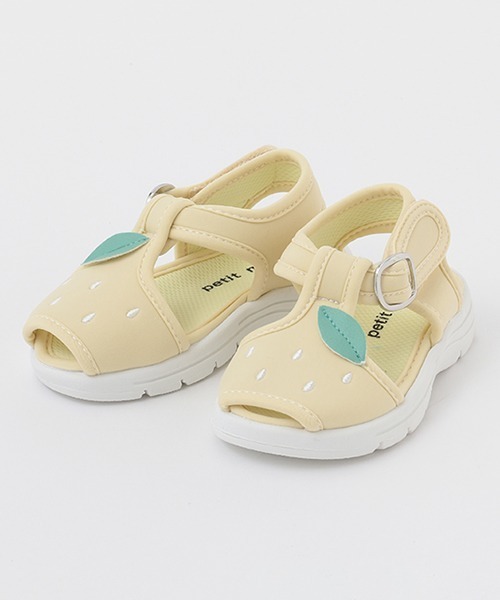 petit main(プティマイン)の「フルーツサンダル(サンダル・キッズ・ライトピンク/イエロー・14cm/15cm/16cm/17cm/18cm)」の1枚目の写真