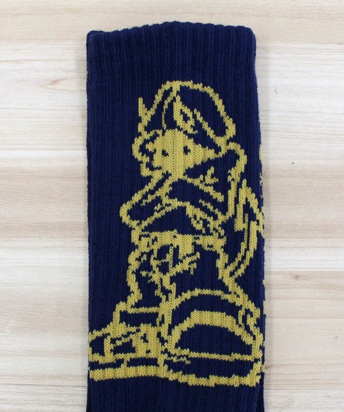 HUF(ハフ)の「レイブ クルー ソックス 靴下 RAVE CREW SOCK(ソックス/靴下・メンズ・ネイビー/ホワイト・OS)」の6枚目の写真