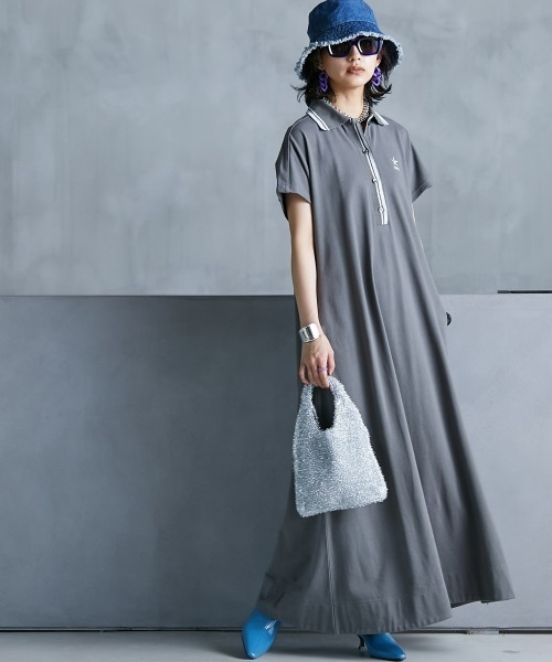 大きいサイズ＞ポロシャツワンピース GEVS.（ワンピース）｜GEVS