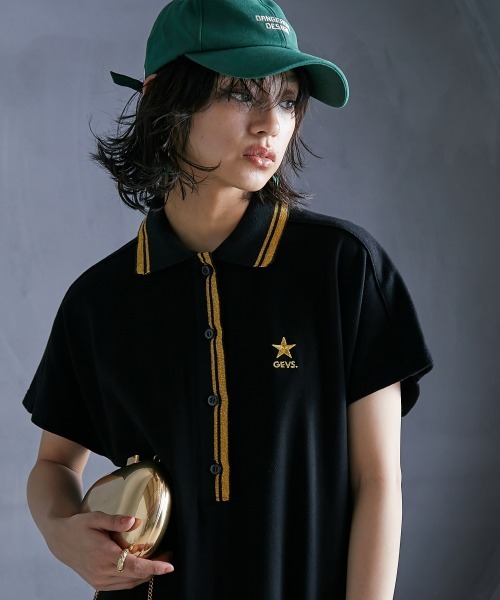 セール】＜大きいサイズ＞ポロシャツワンピース GEVS