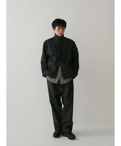 Bargiee（バージー）の「ツリー デニム パンツ ストレート ベーシック ユニセックス（デニムパンツ・メンズ・ブラック・MEDIUM/LARGE）」の4枚目の写真