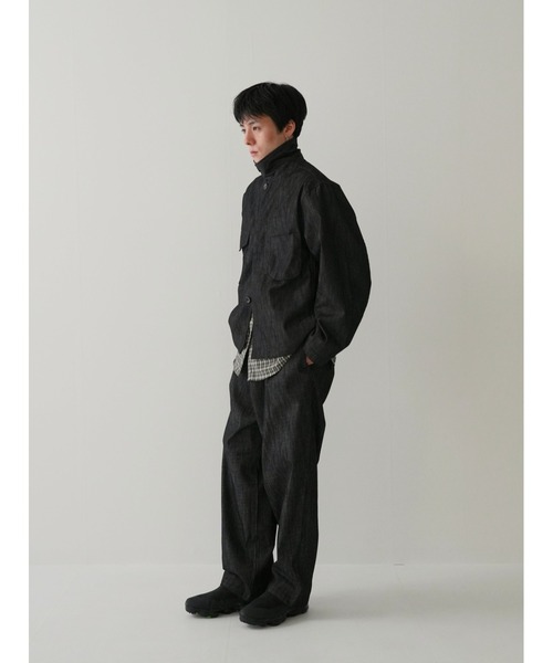 Bargiee（バージー）の「ツリー デニム パンツ ストレート ベーシック ユニセックス（デニムパンツ・メンズ・ブラック・MEDIUM/LARGE）」の5枚目の写真