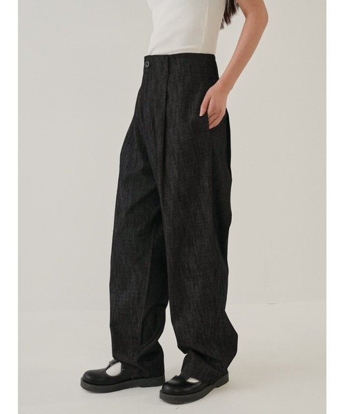 Bargiee（バージー）の「ツリー デニム パンツ ストレート ベーシック ユニセックス（デニムパンツ・メンズ・ブラック・MEDIUM/LARGE）」の8枚目の写真