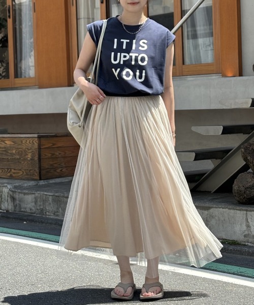 un dix cors（アンディコール）の「《着回しやすい・着心地さらっと》ロゴノースリカットソー（Tシャツ/カットソー・レディース・ネイビー/オフホワイト/カーキ・FREE）」の21枚目の写真