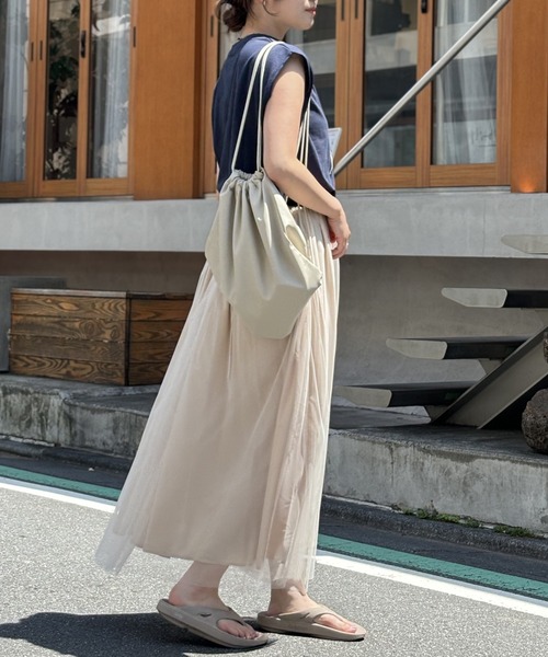 un dix cors（アンディコール）の「《着回しやすい・着心地さらっと》ロゴノースリカットソー（Tシャツ/カットソー・レディース・ネイビー/オフホワイト/カーキ・FREE）」の19枚目の写真