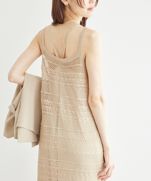 ROPÉ classe (ロペ) レースフレアワンピース ROPÉ classe (ロペ) レースフレアワンピース