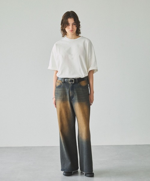 【libjoie】ワイドデニムパンツ(EMMAさんコラボ) 限定品】libjoie♡emma コラボデニム M パンツ レディース