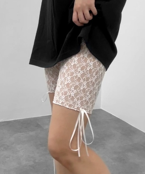 litmusホワイト キルティング レース ハーフパンツ litmusホワイト キルティング レース ハーフパンツ litmus