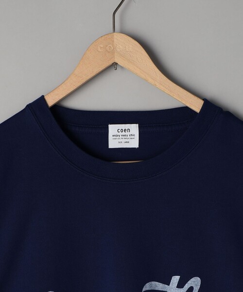 coen(コーエン)の「パウダーケミカルウォッシュロゴTシャツ(Tシャツ/カットソー・メンズ・ホワイト/ブラック/ネイビー・S/XL/L/M)」の17枚目の写真
