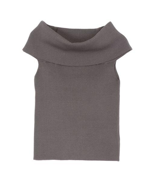 LAGUNAMOON(ラグナムーン)の「オフショルダーリブニットプルオーバー(ニット/セーター・レディース・チャコールグレー/ベージュ/ライトグリーン・FREE)」の21枚目の写真