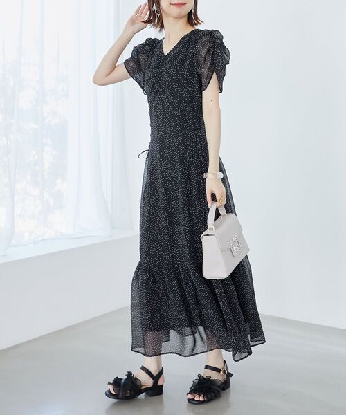 MAJESTIC LEGON（マジェスティックレゴン）の「ビジューバックルバッグ（ショルダーバッグ・レディース・グレイッシュベージュ/ブラック/ベージュ系その他2・FREE）」の7枚目の写真